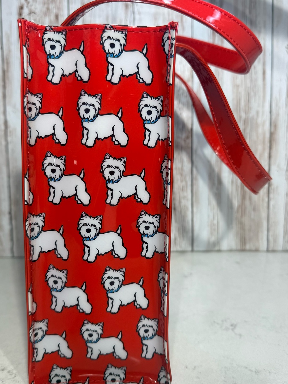 Marc Tetro Westie Insulated Lunch Tote Bag Red NWT Small Cooler West Highland - Picture 6 of 8